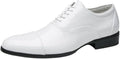 Premium Men's White Patent Leather Business Shoes with Stitching Design – Classic Non-Commissioned Officer Formal Footwear, Non-Slip Wear-Resistant Casual Dress Shoes for Weddings, Banquets, Parties, and Daily Office Wear