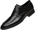 Premium Men's Genuine Leather Oxford Dress Shoes – Classic Lace-Up Formal Round Toe Loafers, Comfortable Non-Slip Business Footwear for Weddings, Office, and Classic Formal Wear