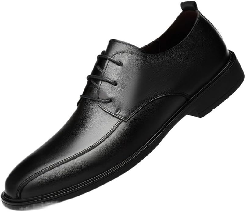 Premium Men's Leather Casual Shoes – Classic Lace-Up Formal Tuxedo Footwear, Soft-Soled Breathable Driving Shoes & All-Match Business Sneakers