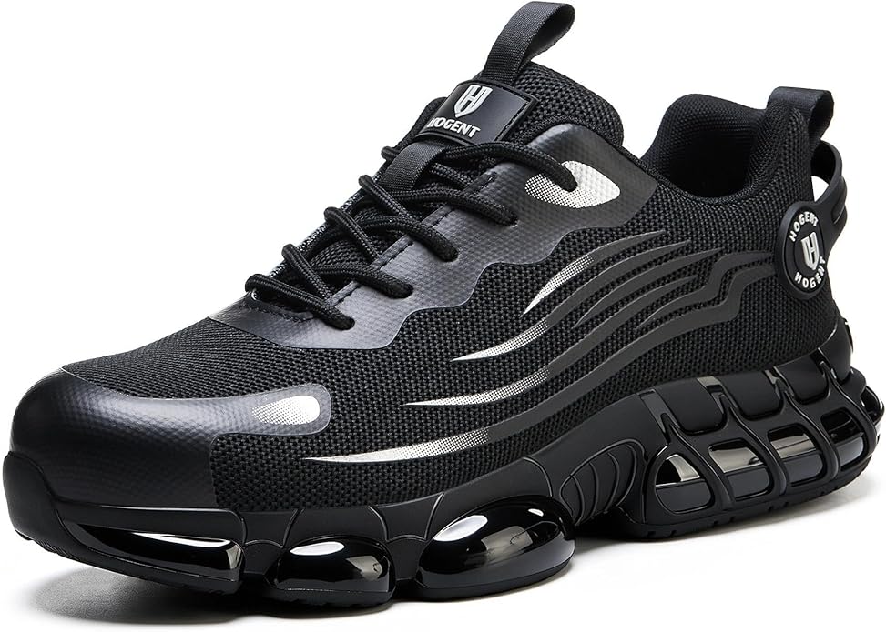 Premium Unisex Steel Toe Safety Shoes – Ultra-Lightweight Air Cushioned Work Sneakers, Puncture-Proof All-Day Comfort Footwear for Industrial, Construction, and Warehouse Work